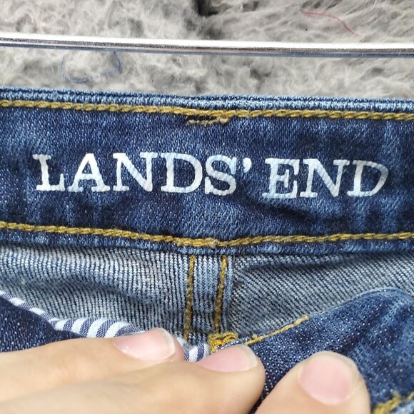 Lands End Jeans Women’s Size 18 Petite Blue Straight Leg Fit 2 Stretch Denim - Picture 2 of 13